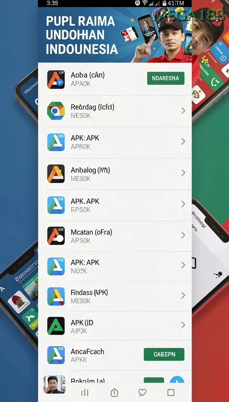 Cuplikan layar PROMO — menu navigasi